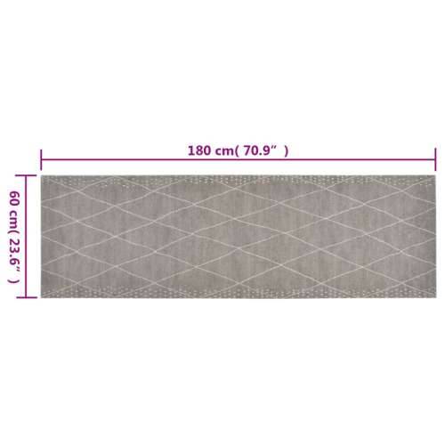 Kuhinjski tepih perivi s uzorkom rombova 60 x 180 cm baršunasti Cijena