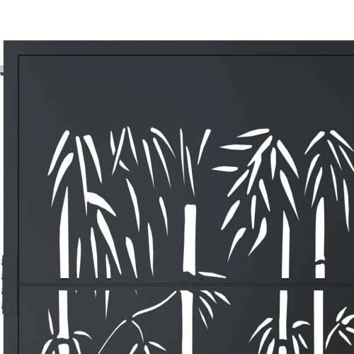 Vrtna vrata antracit 105 x 205 cm čelična s uzorkom bambusa - 105 x 205 cm Cijena