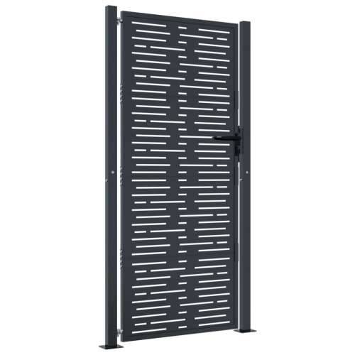 Dvorišna vrata - Vrtna vrata antracit 105 x 205 cm čelična četvrtasti dizajn - 105 x 205 cm Cijena
