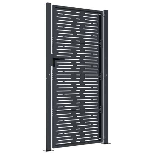 Dvorišna vrata - Vrtna vrata antracit 105 x 205 cm čelična četvrtasti dizajn - 105 x 205 cm Cijena