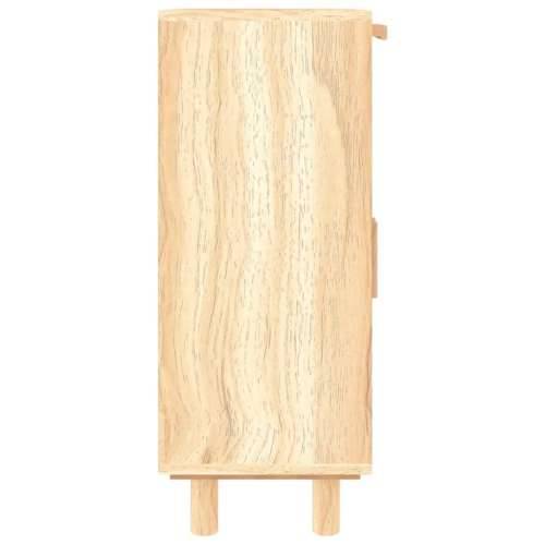 Komoda smeđa 60x30x75 cm masivna borovina i prirodni ratan - Smeđa 1 Cijena