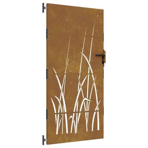 Vrtna vrata 85 x 200 cm od čelika COR-TEN s uzorkom trave - 85 x 200 cm Cijena