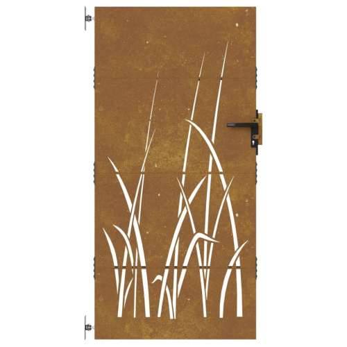 Dvorišna vrata - Vrtna vrata 85 x 200 cm od čelika COR-TEN s uzorkom trave - 85 x 200 cm Cijena