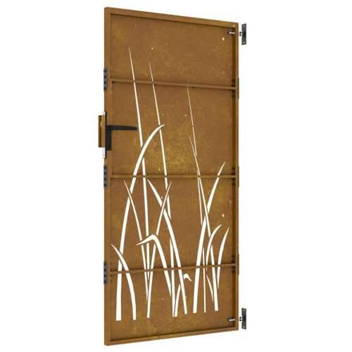Dvorišna vrata - Vrtna vrata 85 x 200 cm od čelika COR-TEN s uzorkom trave - 85 x 200 cm Cijena