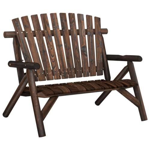 4-dijelna vrtna garnitura od masivne smrekovine - Tamno smeđa 2x chair + bench + table 1 Cijena