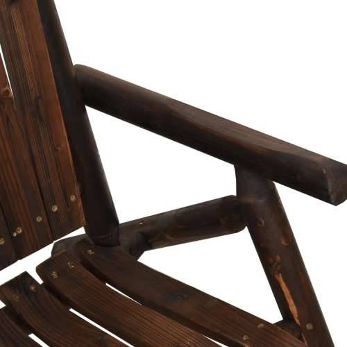 4-dijelna vrtna garnitura od masivne smrekovine - Tamno smeđa 2x chair + bench + table 1 Cijena