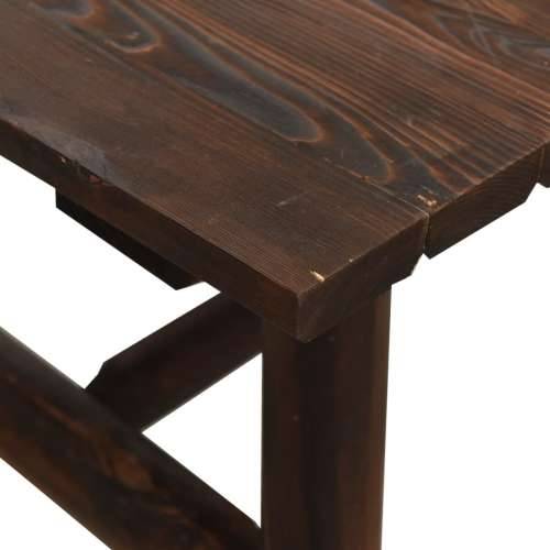 4-dijelna vrtna garnitura od masivne smrekovine - Tamno smeđa 2x chair + bench + table 1 Cijena