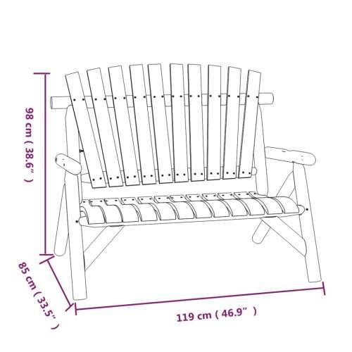 4-dijelna vrtna garnitura od masivne smrekovine - Tamno smeđa 2x chair + bench + table 1 Cijena