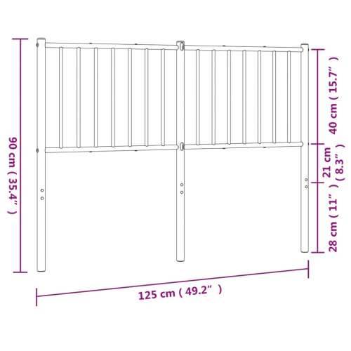Metalno uzglavlje crno 120 cm - Crna 120 cm 1 Cijena