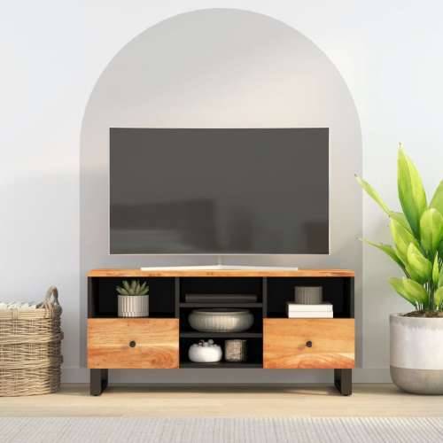 TV ormarić 100 x 33 x 46 cm drvo bagrema i konstruirano drvo - Svjetlosmeđa 1 Cijena