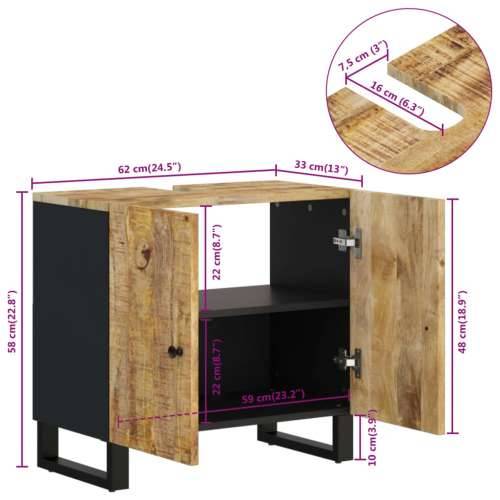 Ormarić za Lavabo - Umivaonik 62x33x58 drvo manga i konstruirano drvo - Svjetlosmeđa 1 Cijena