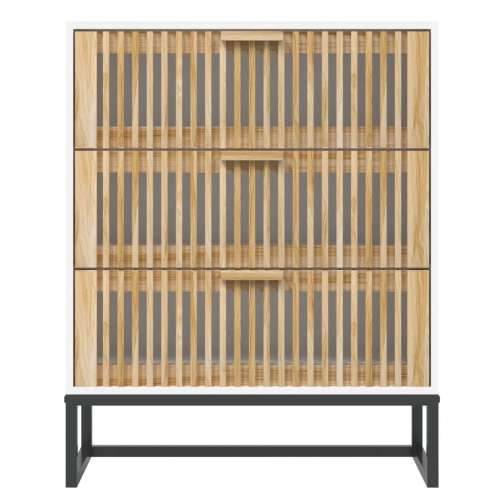 Komoda bijela 60 x 30 x 75 cm od konstruiranog drva - Bijela 1 Cijena
