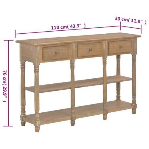 Konzolni stol 110 x 30 x76 cm od konstruiranog drva - Prirodna 1 Cijena