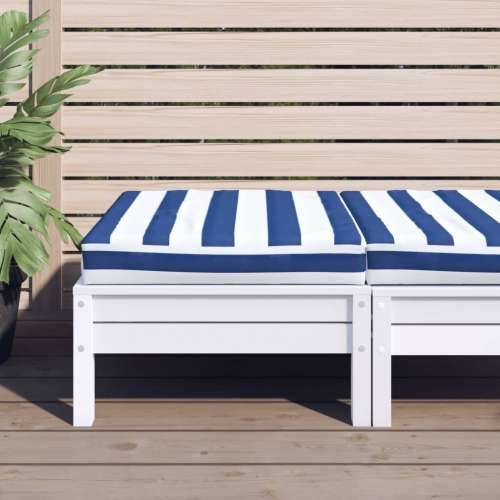Jastuk za palete plavo-bijeli prugasti 60x60x8 cm od tkanine