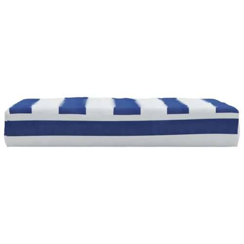 Jastuk za palete plavo-bijeli prugasti 60x60x8 cm od tkanine Cijena