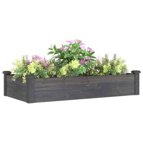 Povišena gredica - Vrtna gredica s oblogom siva 120x60x25 cm od jelovine - Siva 120 x 60 x 25 cm 1 Cijena