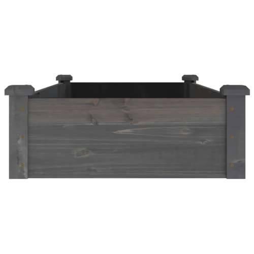 Povišena gredica - Vrtna gredica s oblogom siva 120x60x25 cm od jelovine - Siva 120 x 60 x 25 cm 1 Cijena
