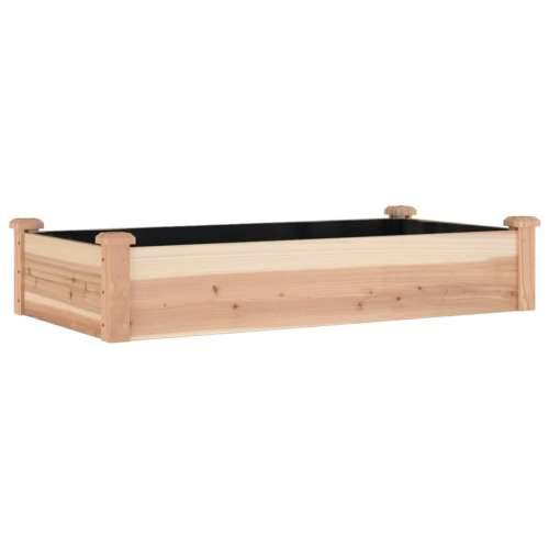 Povišena gredica - Vrtna gredica s oblogom 120x60x25 cm masivna jelovina - Prirodna 120 x 60 x 25 cm 1 Cijena