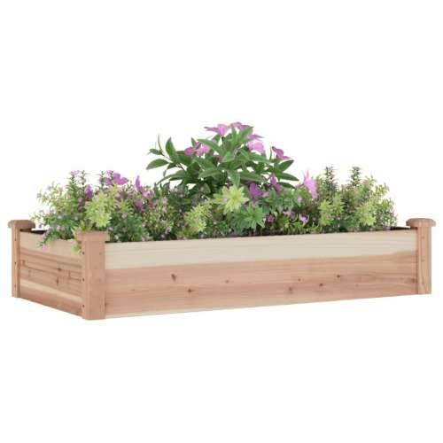 Povišena gredica - Vrtna gredica s oblogom 120x60x25 cm masivna jelovina - Prirodna 120 x 60 x 25 cm 1 Cijena