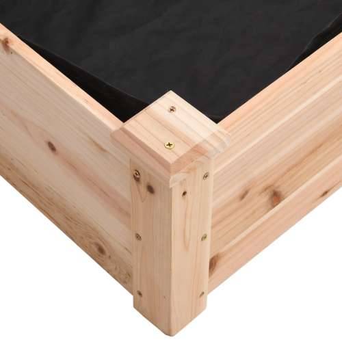 Povišena gredica - Vrtna gredica s oblogom 120x60x25 cm masivna jelovina - Prirodna 120 x 60 x 25 cm 1 Cijena