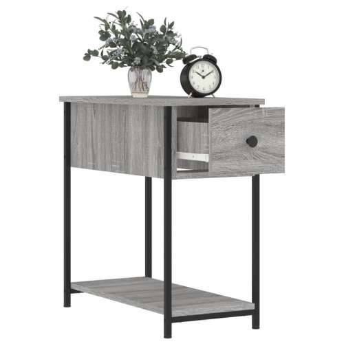 Noćni ormarić boja hrasta 30 x 60 x 60 cm konstruirano drvo - Sivi hrast sonoma 1 Cijena