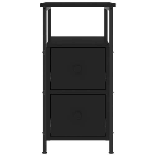 Noćni ormarić crni 30 x 60 x 60 cm od konstruiranog drva - Crna 1 Cijena