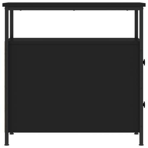Noćni ormarić crni 30 x 60 x 60 cm od konstruiranog drva - Crna 1 Cijena