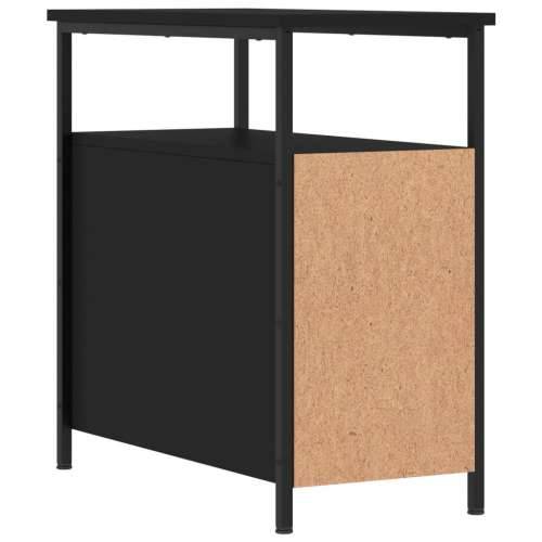 Noćni ormarić crni 30 x 60 x 60 cm od konstruiranog drva - Crna 1 Cijena