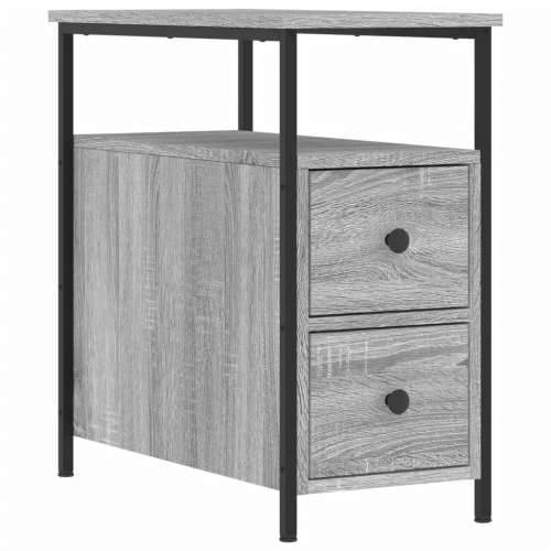 Noćni ormarić boja hrasta 30 x 60 x 60 cm konstruirano drvo - Sivi hrast sonoma 1 Cijena