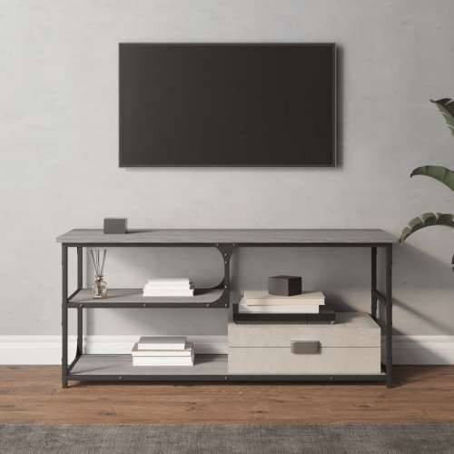 TV ormarić boja hrasta 100x38x46,5 cm konstruirano drvo i čelik - Sivi hrast sonoma 1 Cijena