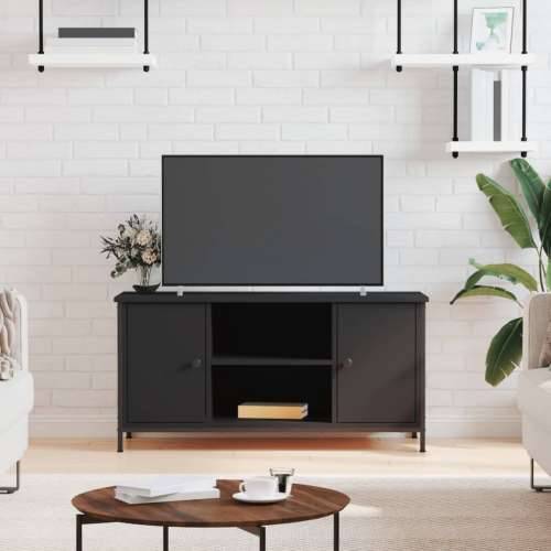 TV ormarić crni 100x40x50 cm od konstruiranog drva - Crna 1 Cijena
