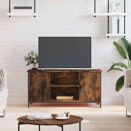 TV ormarić boja dimljenog hrasta 100x40x50 cm konstruirano drvo - Dimljeni hrast 1 Cijena