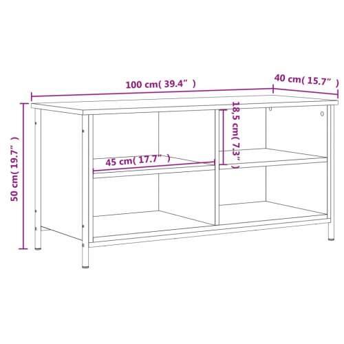 TV ormarić boja hrasta sonome 100x40x50 cm konstruirano drvo - Sivi hrast sonoma 1 Cijena