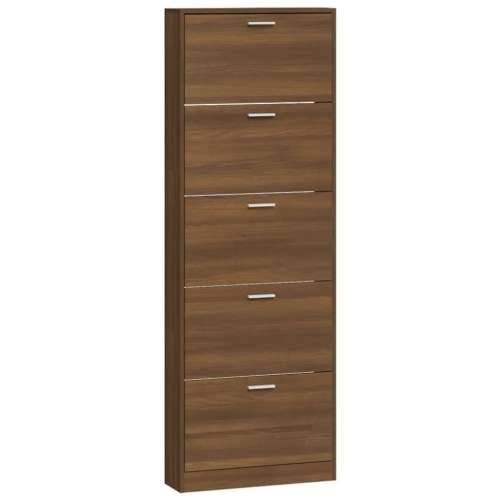 Ormarić za cipele boja hrasta 59x17x169 cm konstruirano drvo - Smeđi hrast 1 169 cm Cijena
