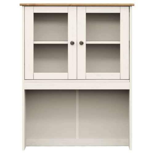 Visoka komoda VIGO bijela 78 x 40 x 175 cm od masivne borovine - Bijela 1 S 2 vrata Cijena