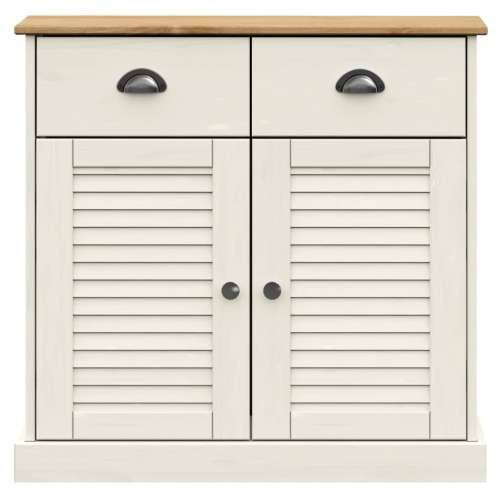Visoka komoda VIGO bijela 78 x 40 x 175 cm od masivne borovine - Bijela 1 S 2 vrata Cijena