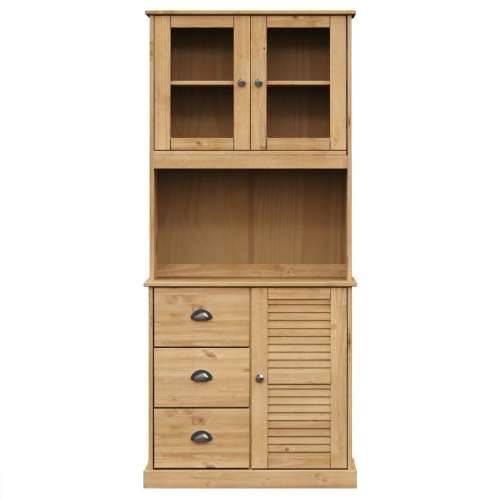 Visoka komoda VIGO 78 x 40 x 175 cm od masivne borovine - Smeđa 1 S 1 vratima Cijena