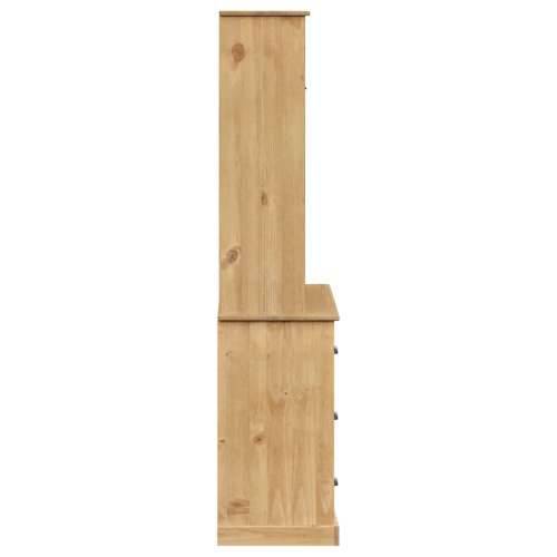 Visoka komoda VIGO 78 x 40 x 175 cm od masivne borovine - Smeđa 1 S 1 vratima Cijena
