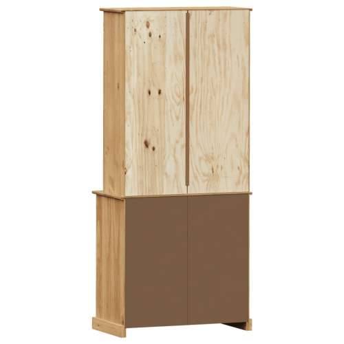 Visoka komoda VIGO 78 x 40 x 175 cm od masivne borovine - Smeđa 1 S 1 vratima Cijena