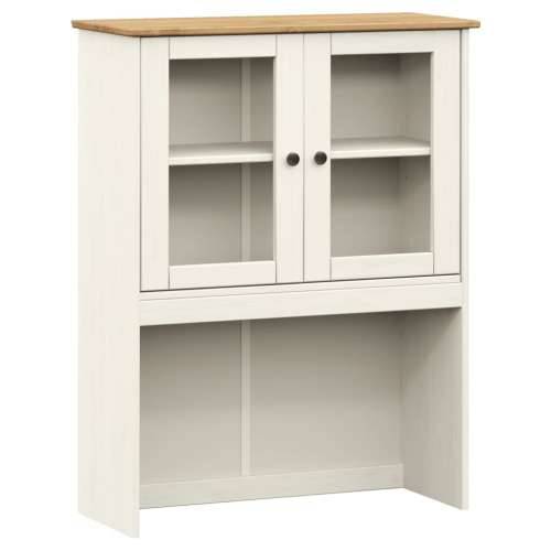 Visoka komoda VIGO bijela 80 x 40 x 176 cm od masivne borovine - Bijela 1 s 4 ladice Cijena