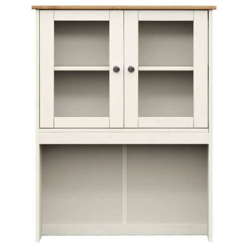 Visoka komoda VIGO bijela 80 x 40 x 176 cm od masivne borovine - Bijela 1 s 4 ladice Cijena