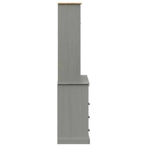 Visoka komoda VIGO siva 80 x 40 x 176 cm od masivne borovine - Siva 1 s 4 ladice Cijena