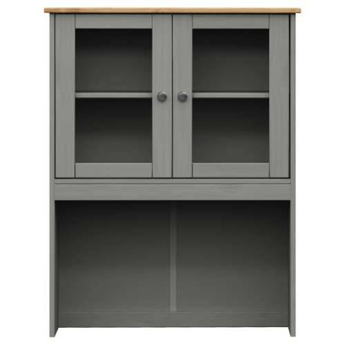 Visoka komoda VIGO siva 80 x 40 x 176 cm od masivne borovine - Siva 1 s 4 ladice Cijena