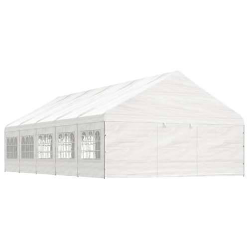 Šator s krovom bijeli 11,15 x 5,88 x 3,75 m polietilen