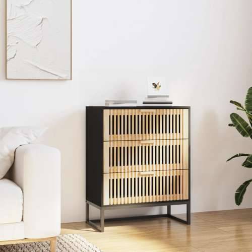 Komoda crna 60 x 30 x 75 cm od konstruiranog drva - Crna 1 Cijena