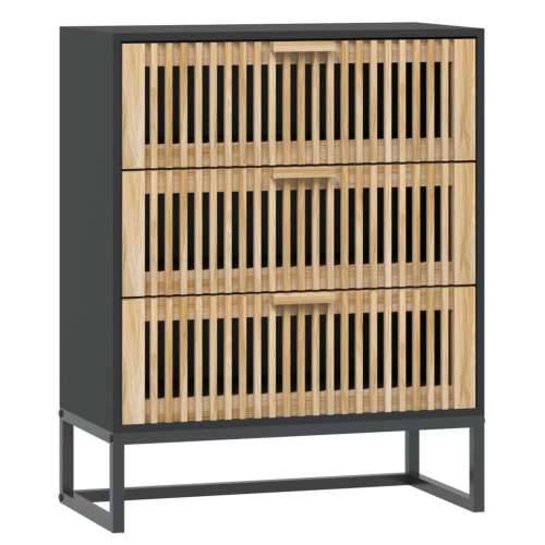 Komoda crna 60 x 30 x 75 cm od konstruiranog drva - Crna 1 Cijena