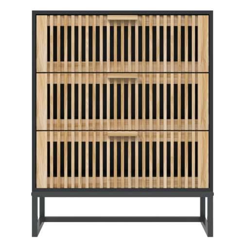 Komoda crna 60 x 30 x 75 cm od konstruiranog drva - Crna 1 Cijena