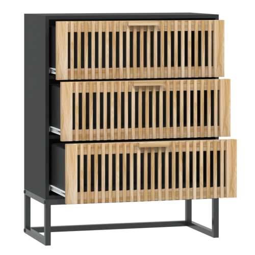 Komoda crna 60 x 30 x 75 cm od konstruiranog drva - Crna 1 Cijena