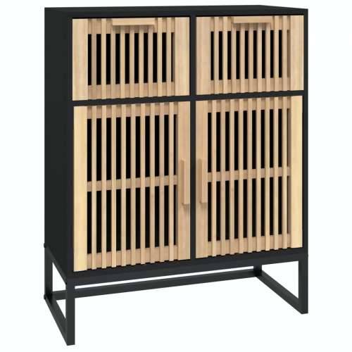 Komoda crna 60 x 30 x 75 cm od konstruiranog drva - Crna 1 Cijena