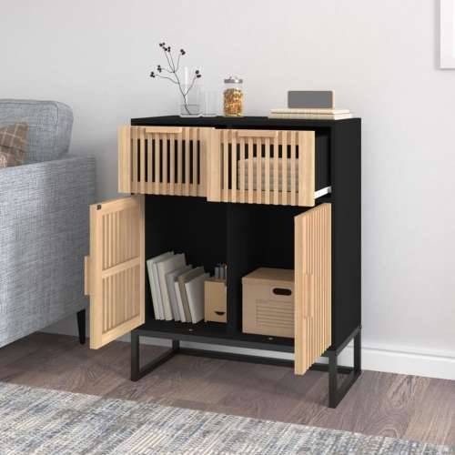 Komoda crna 60 x 30 x 75 cm od konstruiranog drva - Crna 1 Cijena